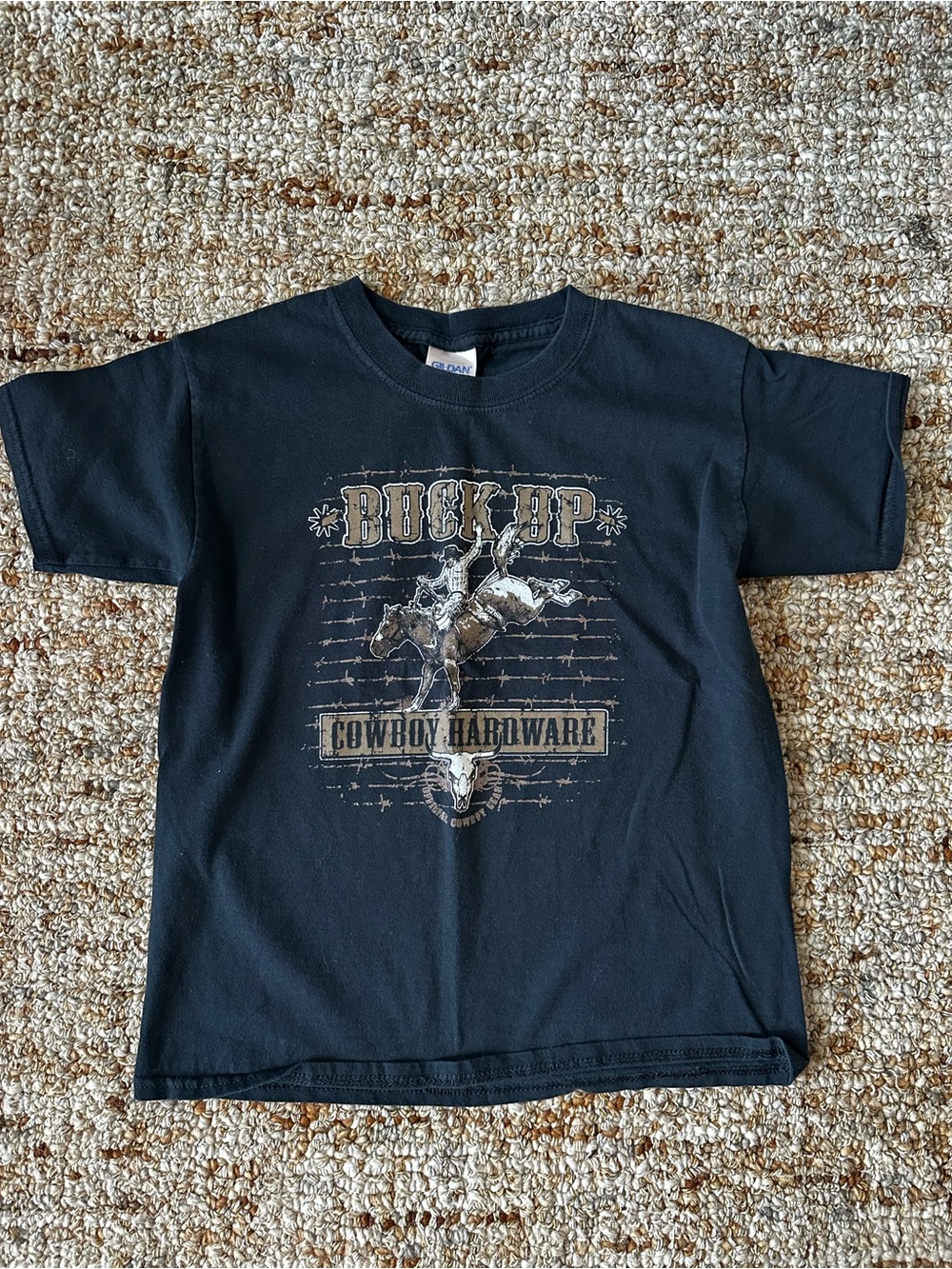 Gildan Black Kids' 'Buck Up' Rodeo Graphic Tee